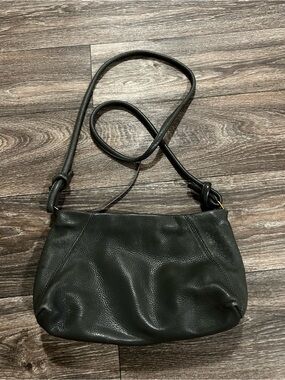 HOBO Vision Crossbody Bag Slate Dark Gray Leather RARE